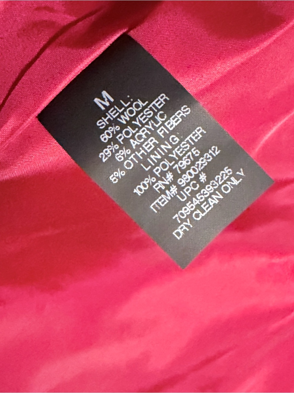 London Fog Women's Cherry Red Wool Peacoat - Picture 9 of 13